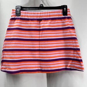 Y2K Striped Skirt Orange Purple Mini Sweater Knit Casual Forever‎ 21  Womens M